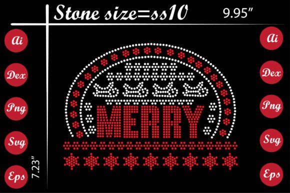 Bring Festive Sparkle to Projects with Merry Rhinestone Templates