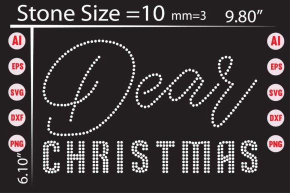 Christmas Rhinestone Templates: Instant Festive Designs