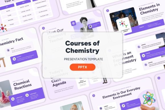 Courses of Chemistry - PPT Templates: A Professional Design Toolkit