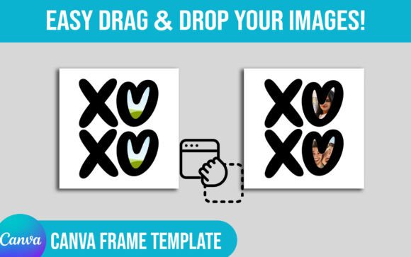 Crafting Romantic Moments: The XOXO Editable Valentine Day Canva Frame