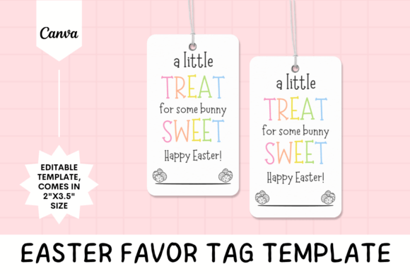 Editable Easter Hang Tag Template 5: A Sweet Finishing Touch for Your Holiday Packaging