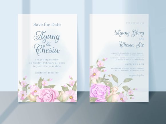 Elegant Floral Wedding Invitations: Your Beautiful Editable Template