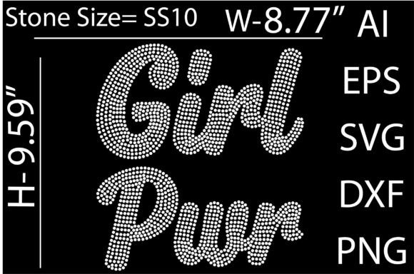Girl Pwr Rhinestone Templates: A Modern Design Asset