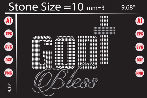 God Bless Rhinestone Templates: Sparkling Designs for Every Project
