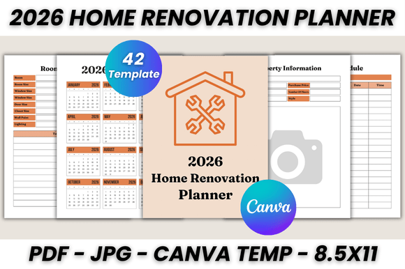 Master Your 2026 Home Renovation Planner Canva Project