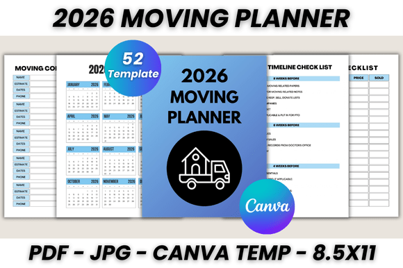 Master Your Relocation: The 2026 Moving Planner Canva Template