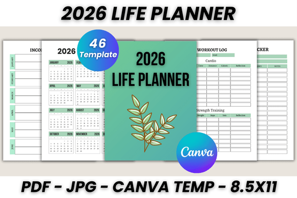 Master Your Year with the 2026 Life Planner Canva Template