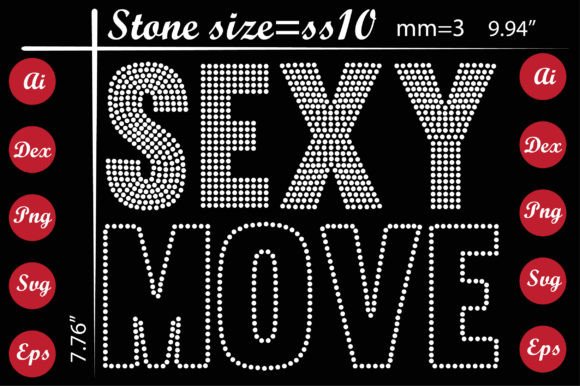 Sexy Move Rhinestone Templates Design: Bold, Dazzling Style