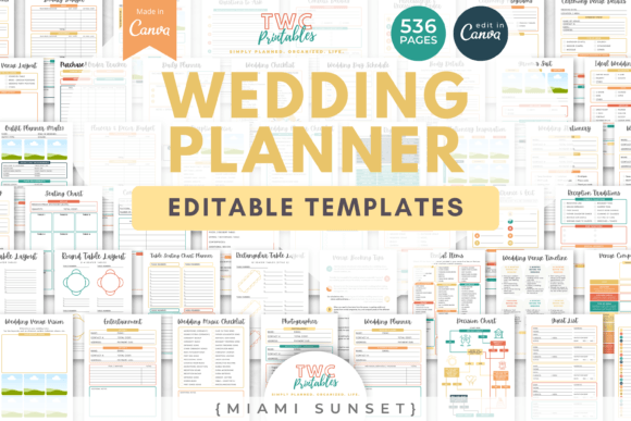 Wedding Planner Canva Templates | MIAMI: Your Complete Design System